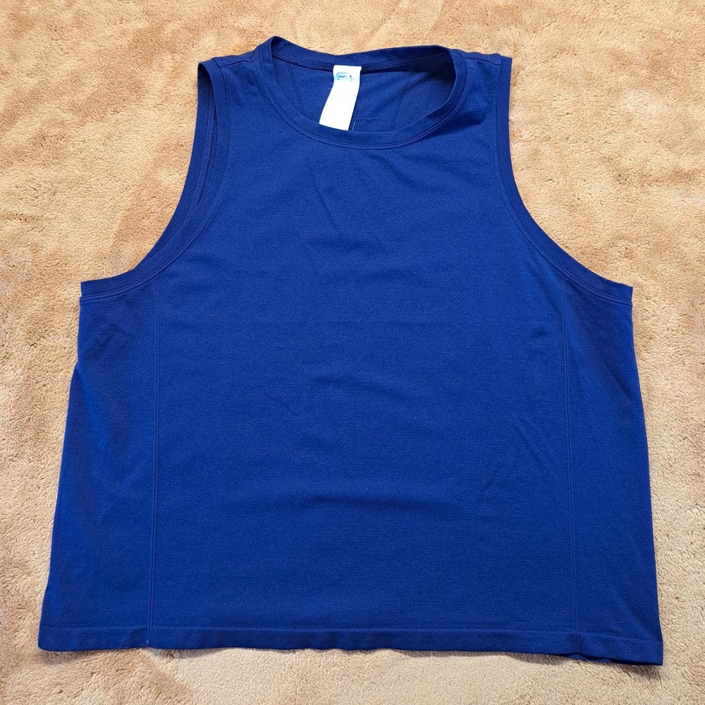 Fabletics Muscle Tank Women Medium Navy Blue New NWT Sleeveless Athletic Top